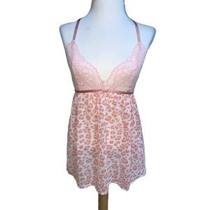 Dreamgirl Pink Cheetah Leopard Lingerie Dress Small